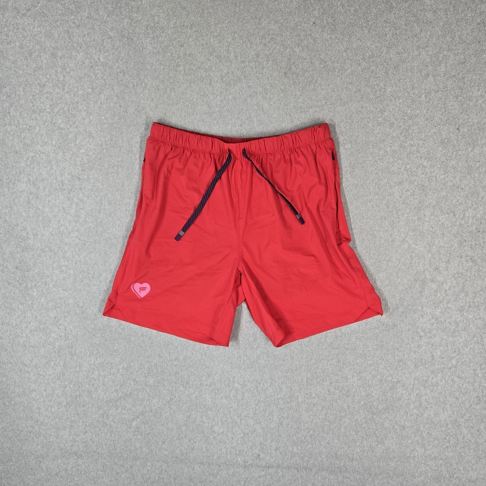 Fabletics Men Activewear Shorts L Red Nylon Polyester The One